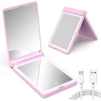 Rechargeable Adjustable Brightness Portable Folding Mirror