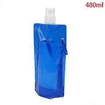 480ml Portable Ultralight Foldable Water Bag Soft Flask Bottle Outdoor Sport Hiking Camping Folding Bucket