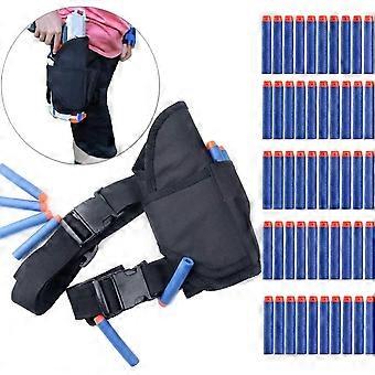 Taktisches Gürteltaschen-Holster-Set für Kinder (mit 50 blauen Schaumstoffpfeilen) für die Nerf-Spielzeugpistole der N-Strike Elite-Serie