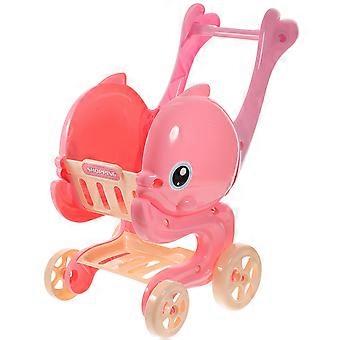 Shopping Cart Toy Pink Grocery Cart Toy for Pretend Play Durable