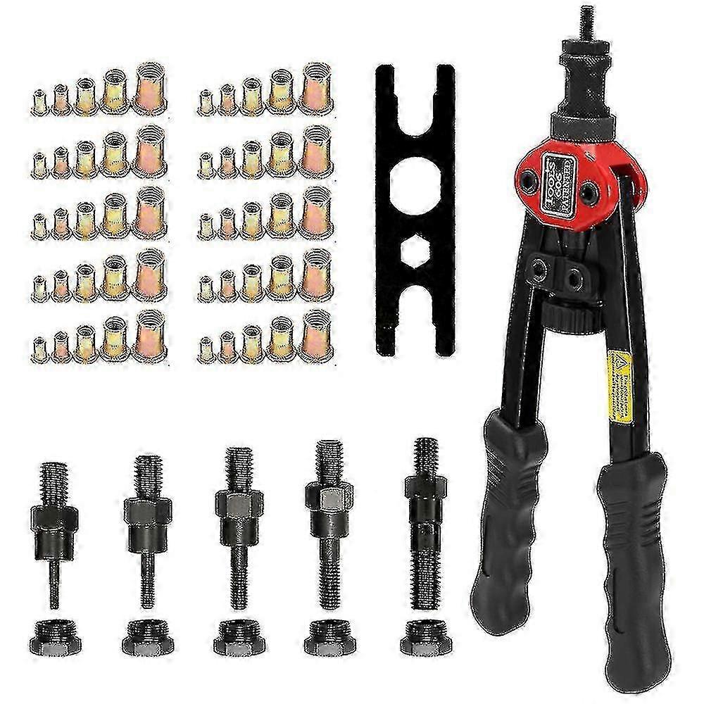 12in Labor-saving Hand Riveter -606 Double Insert Manual Rivet Machine Riveting Tools With Nuts