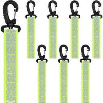 8 pieces  Reflective bands  reflective key rings  Reflective running bands  Suitable for backpacks, bags and clothing IVX