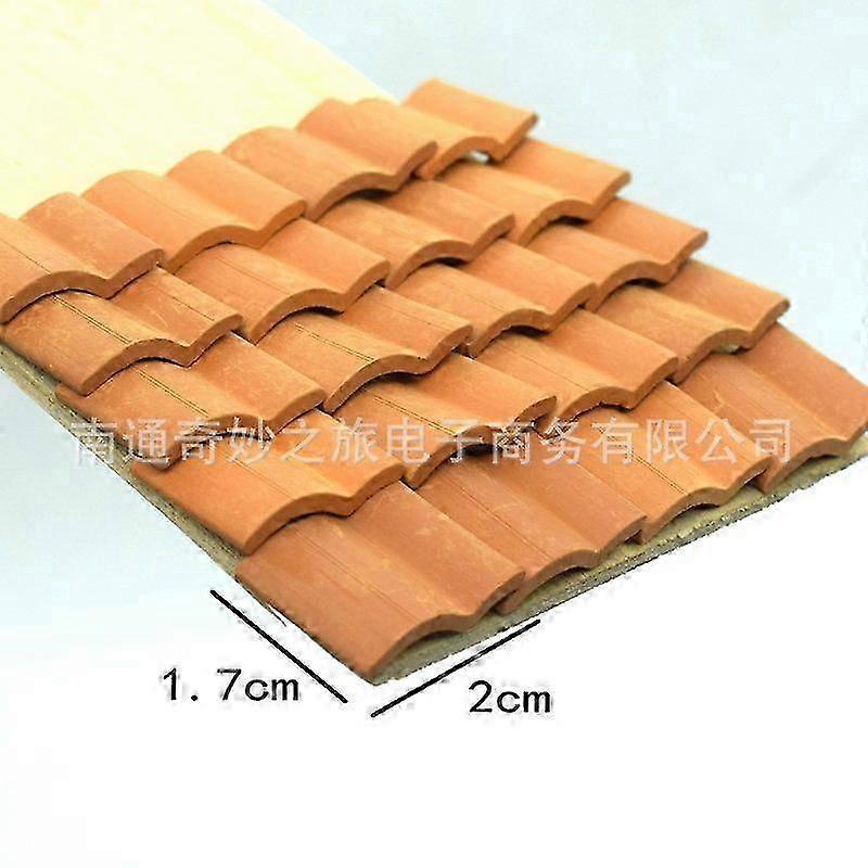1:16 Mini Roof Tiles Orange Cement