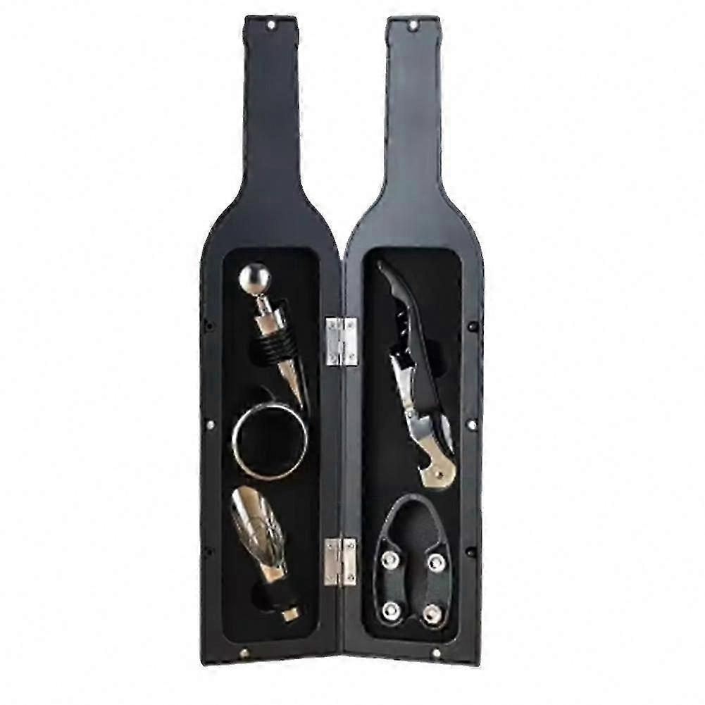 Black 5-In-1 Wine Accessory Set