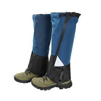 1 Pair Lightweight Waterproof Hiking Gaiters, Adjustable Nylon Leg Protection for Snow and Rain Boots (Blue)