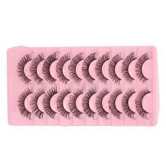 10 Pairs False Eyelashes Set DD Curl Wispy Fluffy Reusable 3D Multi Layer Fake Eye Lashes for Makeup Cosplay Type 3