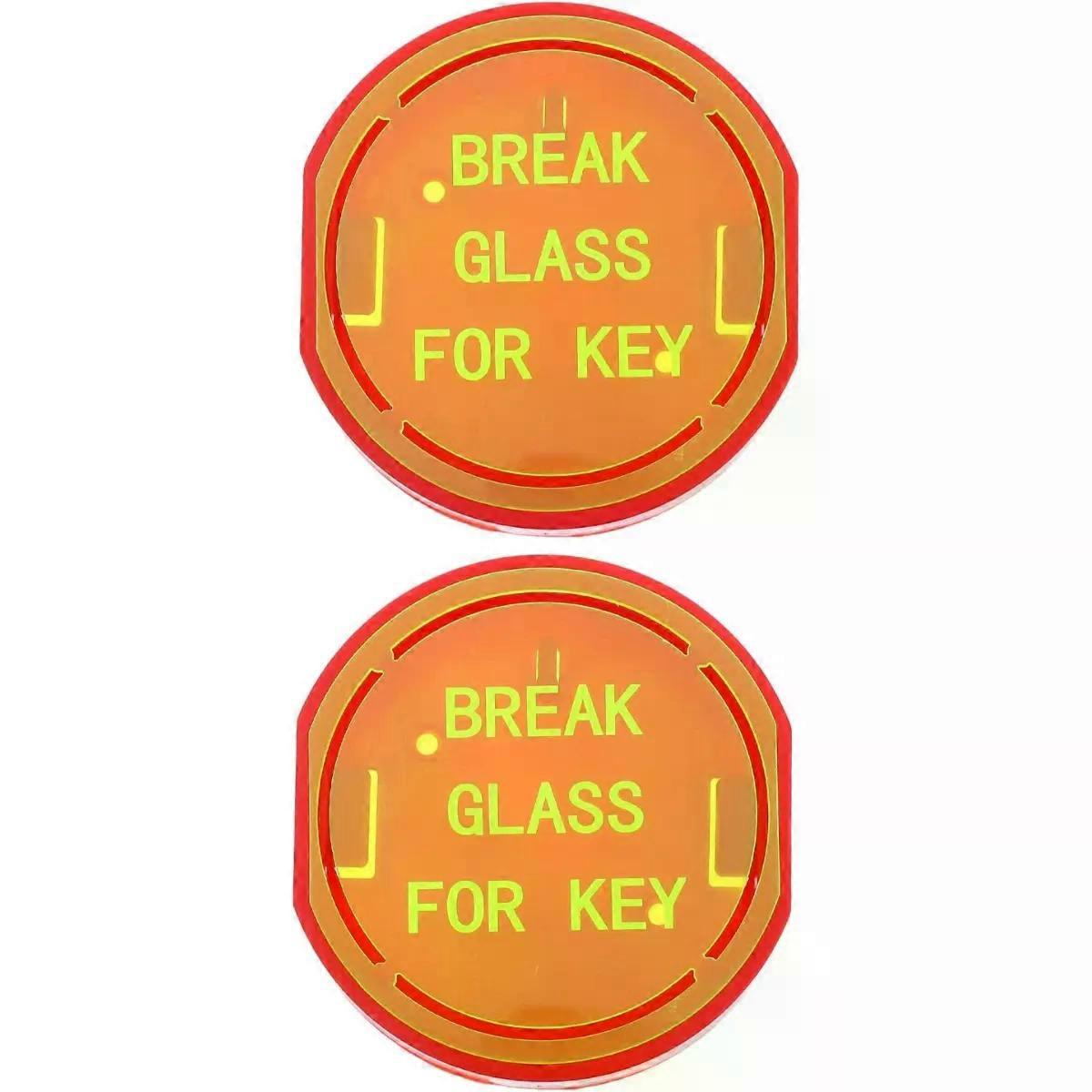 2pcs Emergency Key Box Wall Mounted Plastic Second Generation Red