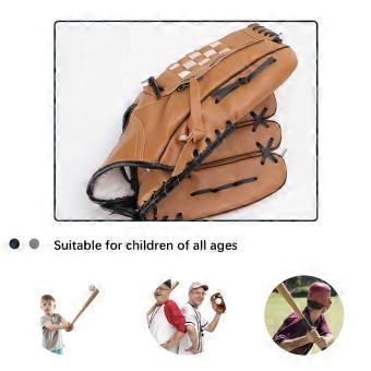 Softball Baseball Glove Left Hand Glove for Outdoor Play 2Pcs