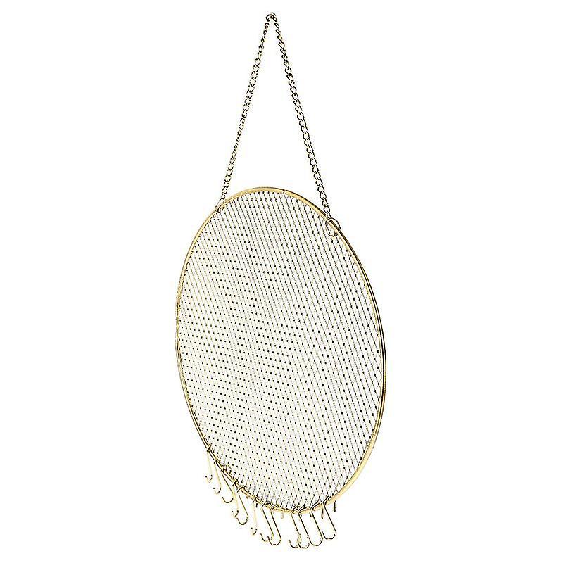 28X28cm Golden Retail Display Props & Models Round Shape Jewelry Holder Earrings Hanging Stand Wall-