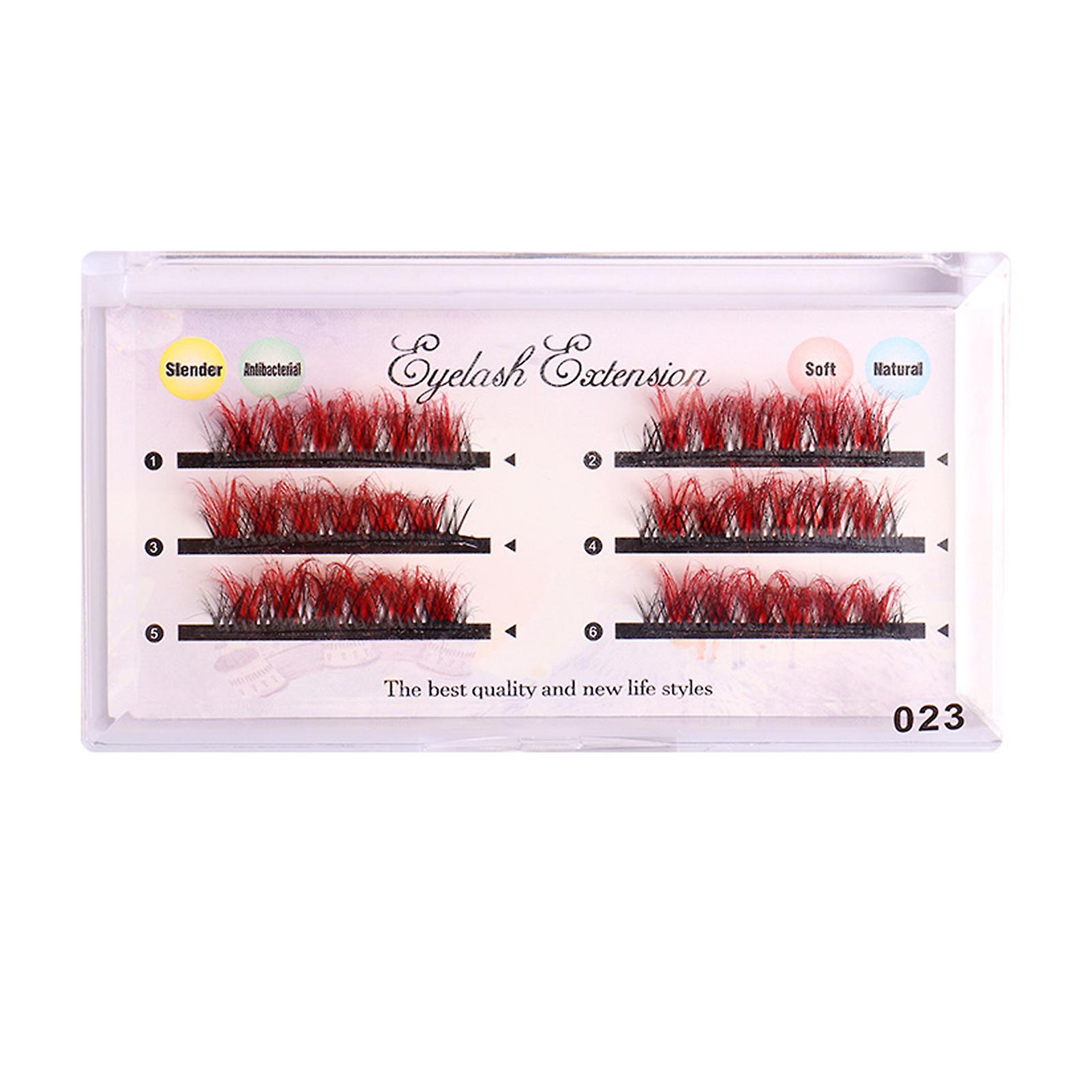 3 Rows Mixed Color Lashes Wisps 8d Dense Curl Dramatic Volume Devil Princess Cosplay Makeup