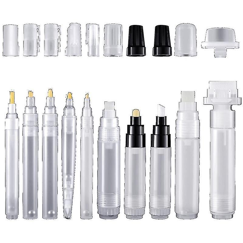 10 Pieces Refillable Paint Empty Pen Rod Paint Markers Refillable Empty Acrylic Paint Marker For