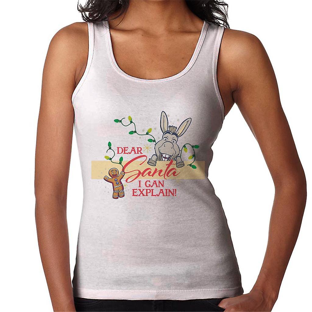 Shrek Christmas Donkey Dear Santa I Can Explain Women's Vest