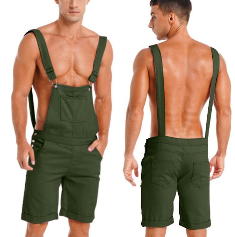 Herren Jumpsuit Casual Overalls Strampler Lockere Trägerhose