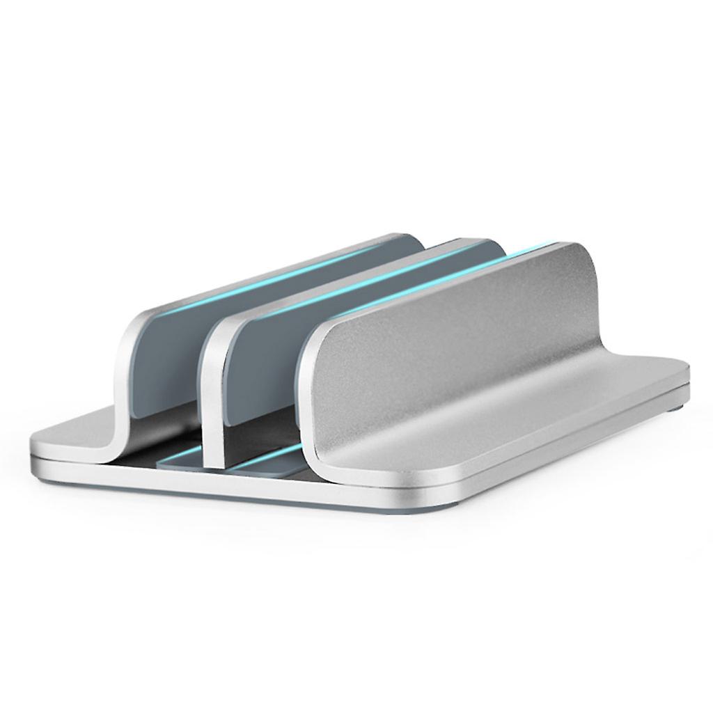 Vertical Laptop Stand Desktop Stand Holder 2 Slots Width Adjustable for Laptops