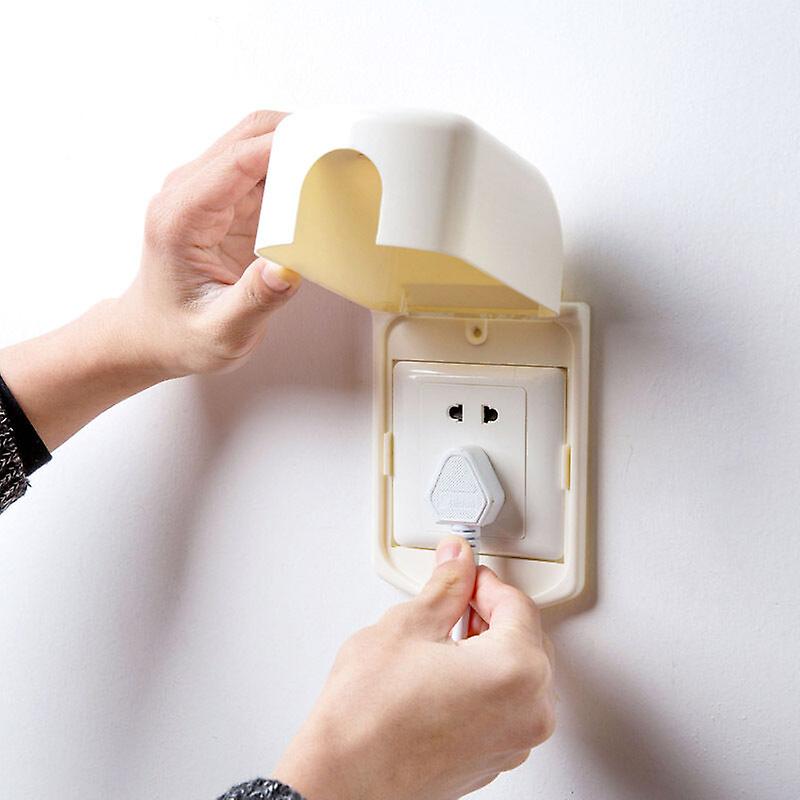 Convenient Plastic Baby Anti-electric Socket Dustproof Cover Waterproof Socket Waterproof Switch Protective Case 1pc