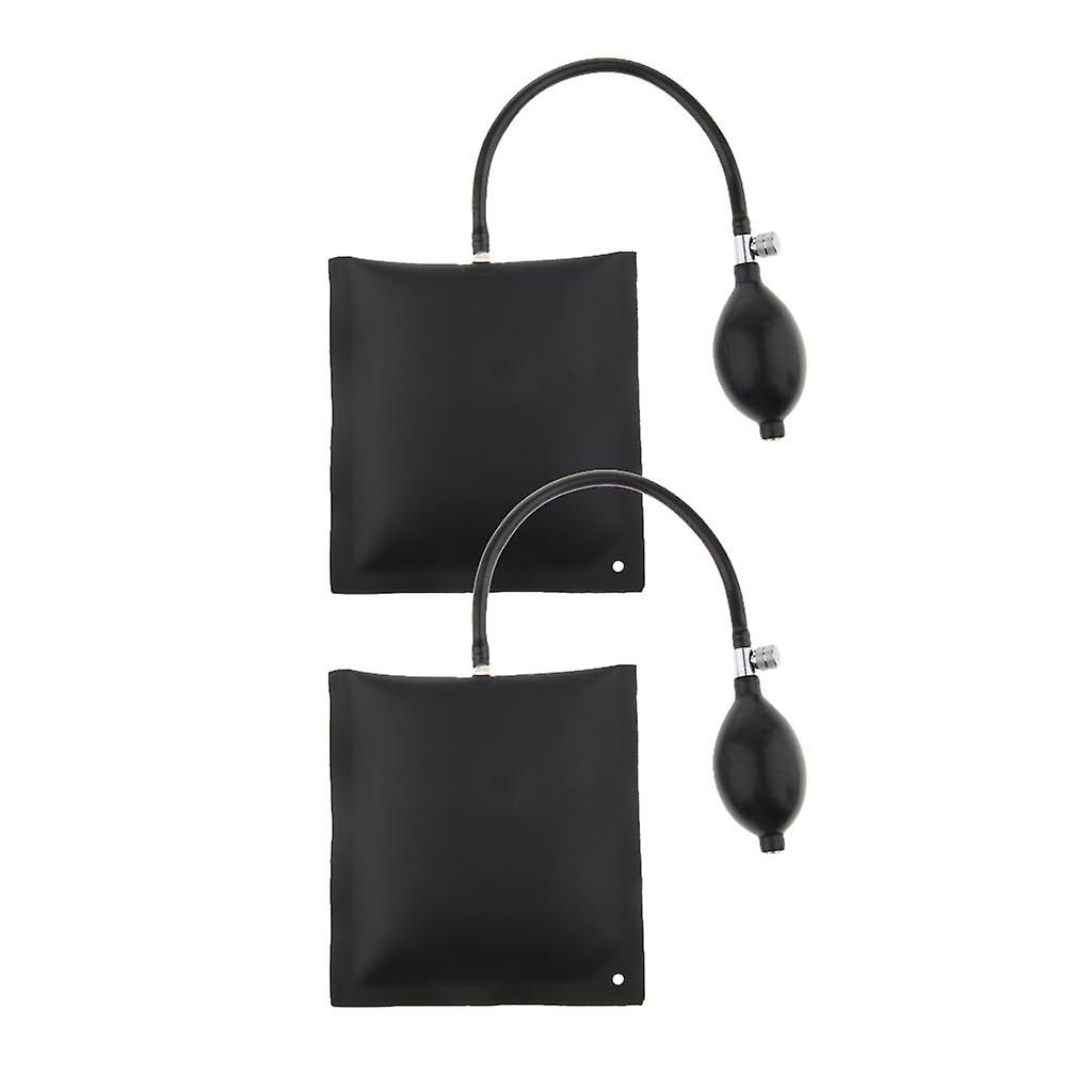 2Pcs Black Air Pump Wedge Inflatable Leveling Alignment Shim Bag Tool