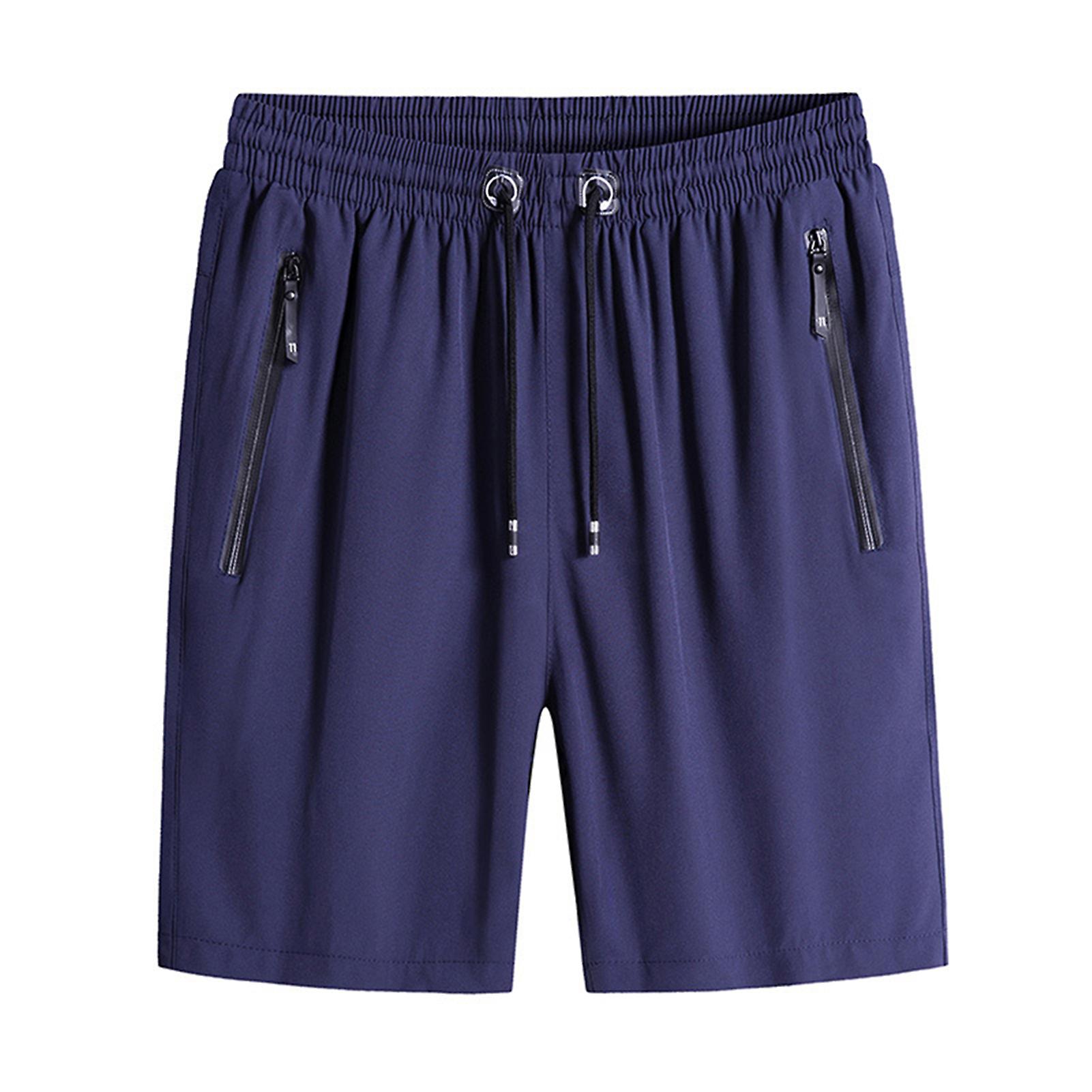 Men's Two Zipper Pockets Quick Drying Pants High-Stretch Breathable Pants for Running Riding