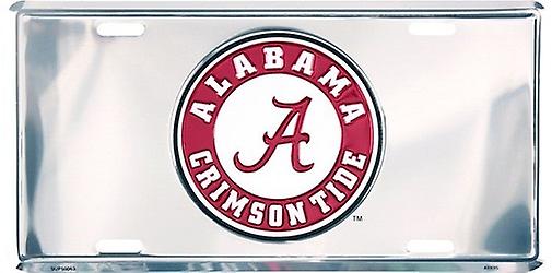 Alabama Crimson Tide NCAA Silver Mirror License Plate
