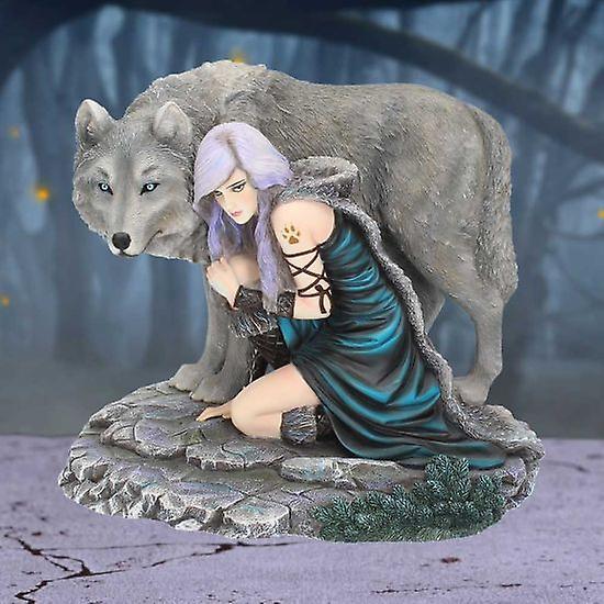 Protector Wolf Statue Figurine By Allianceinteriorsltd