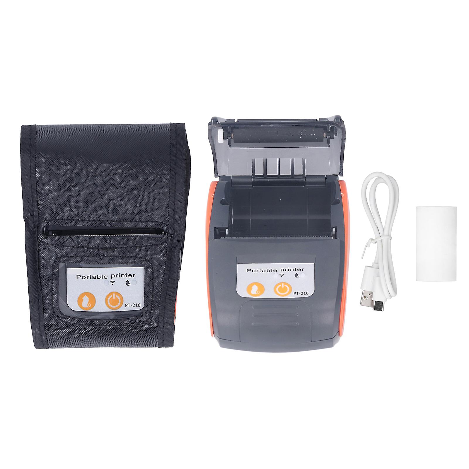 PT 210 Wireless Bluetooth Thermal Receipt Printer Mini Pocket Note Printer Compatible With Android 58mm (No Storage Bag