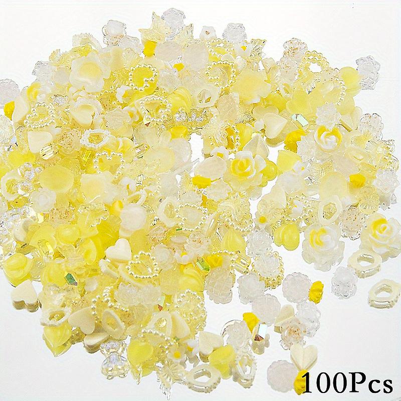 100 db csillogó akril köröm charms - pillangó medve virág szív korona csillagos ab strassz - tökéletes körömművészethez és barkács manikűrhöz