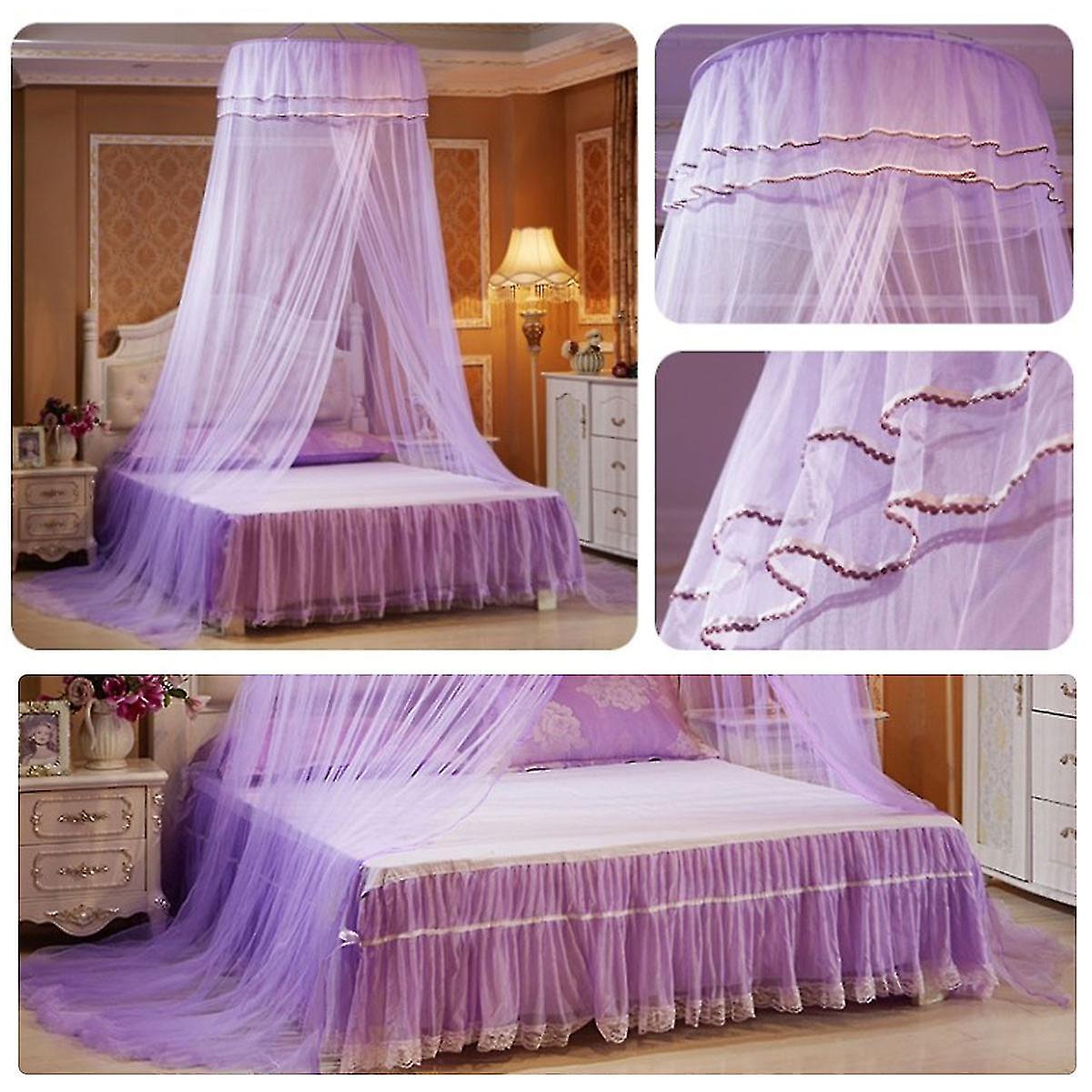 1pc Mosquito Net Canopy Round Dome Breathable Comfortable Crib Netting For Cradles