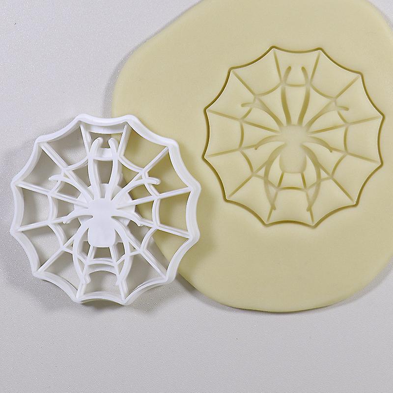 Halloween Spider Web Cookie Cutters Plastic Cookie Mold Stamp Baking Supplies