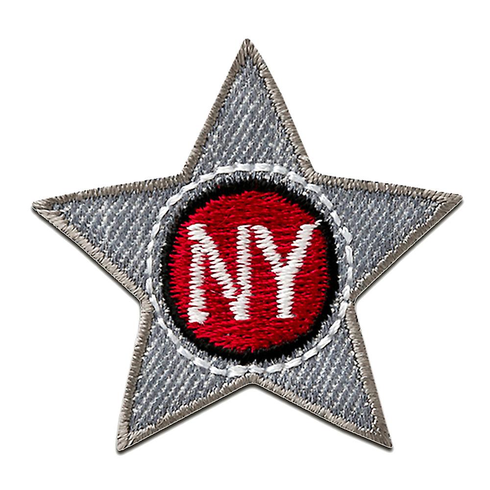 Patch / iron-on patch - Star NY - blue - 4,3x4,3cm - Iron-on patches