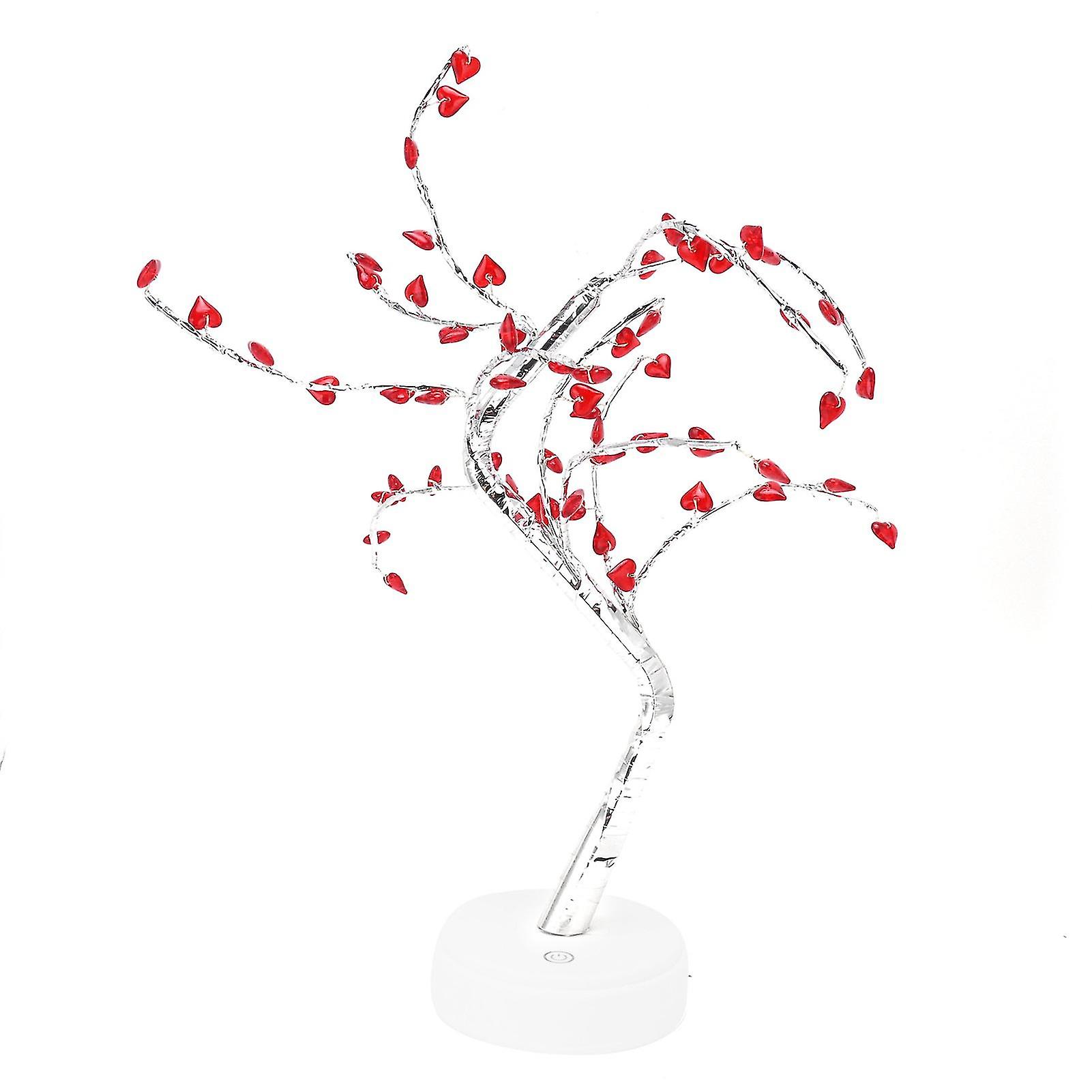 Tree Shape Lights USB Battery Dual Power 60LED Red 40cm