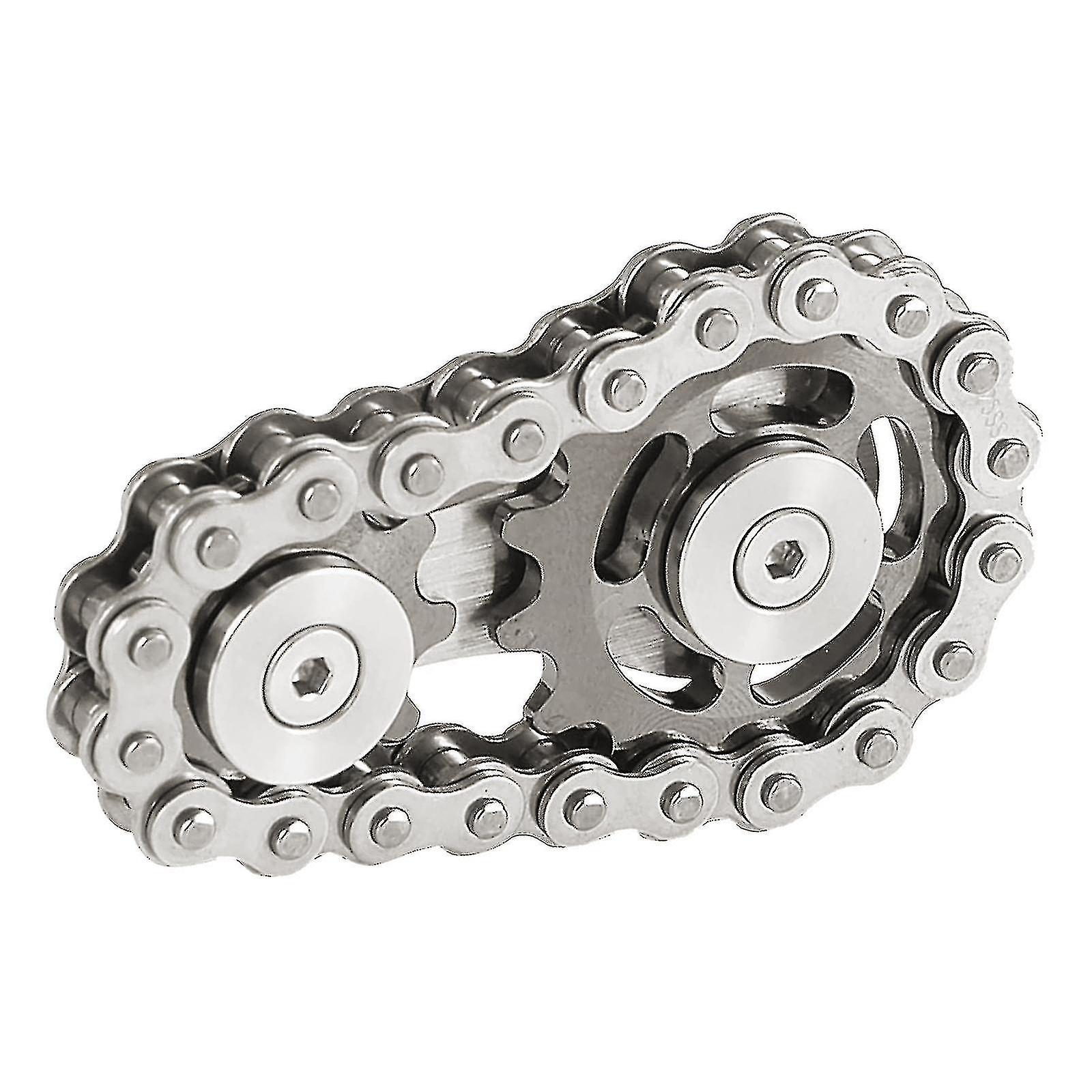 Nouveau 2023 Chaud Acier inoxydable Sprocket Fidgets Chain Fidget Cube Engrenages Linkage Bike Chain Nouveauté Fidget Block Kinetic Desk Toy