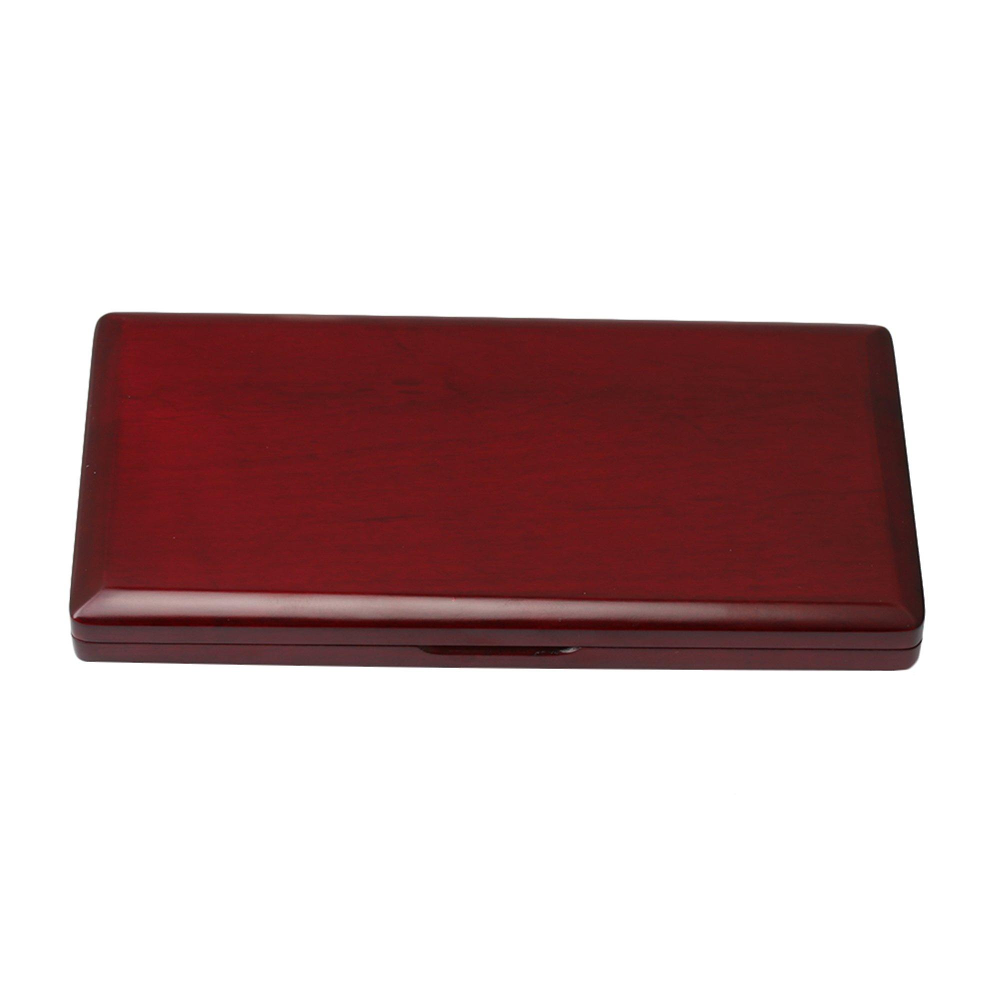 Red Wood Color Wooden Bassoon Reed Box for 9 Reeds with Soft Velvet