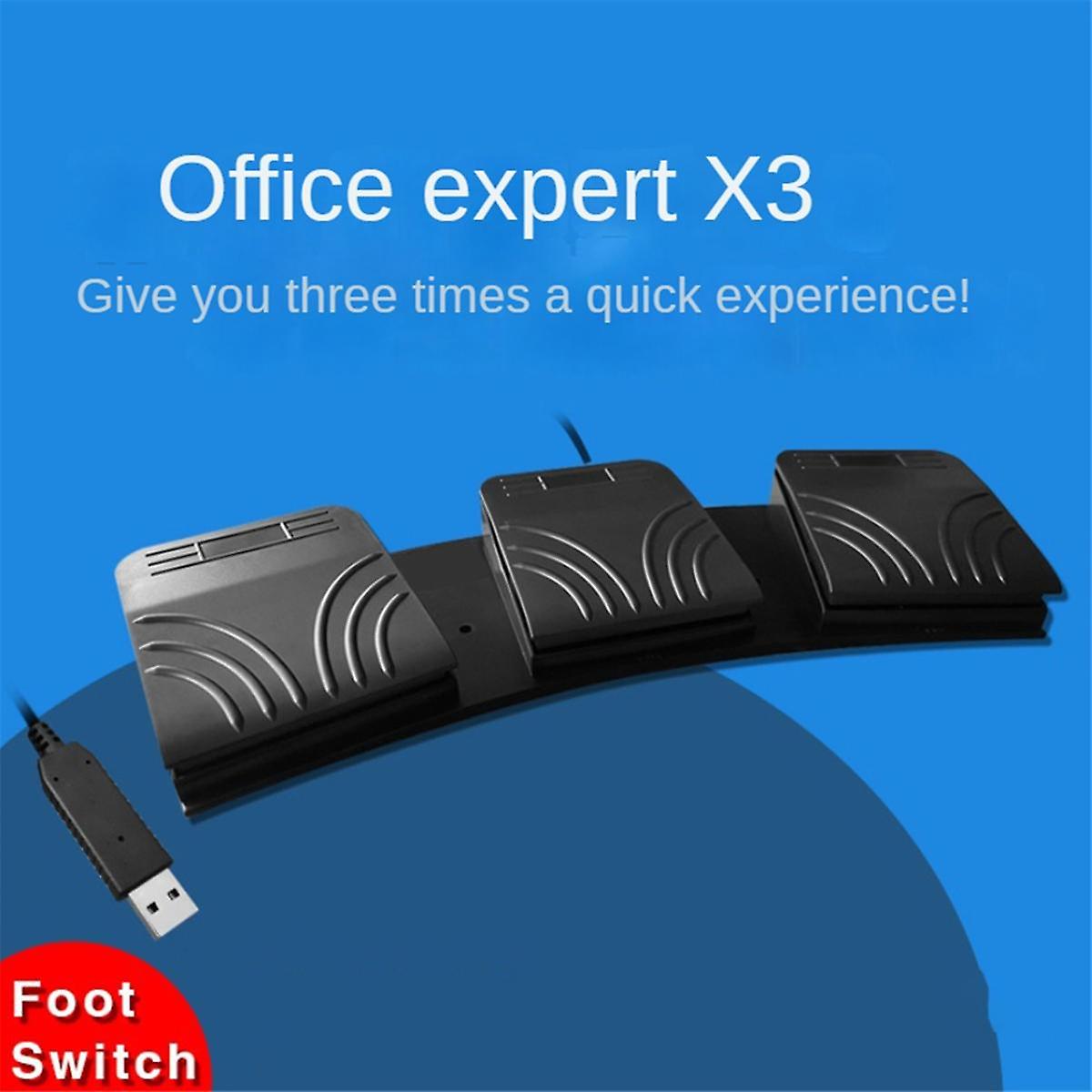 USB Foot Pedal PC Triple Foot Switch Keyboard Pedal Customized Combination Key PC Game Foot Pedal f