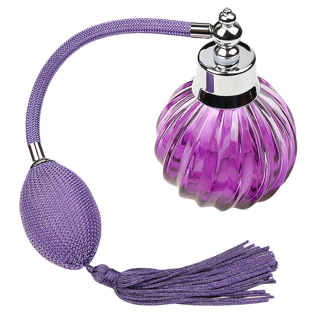 100ml Refillable Empty Glass Perfume Bottle with Long Atomizer Purple