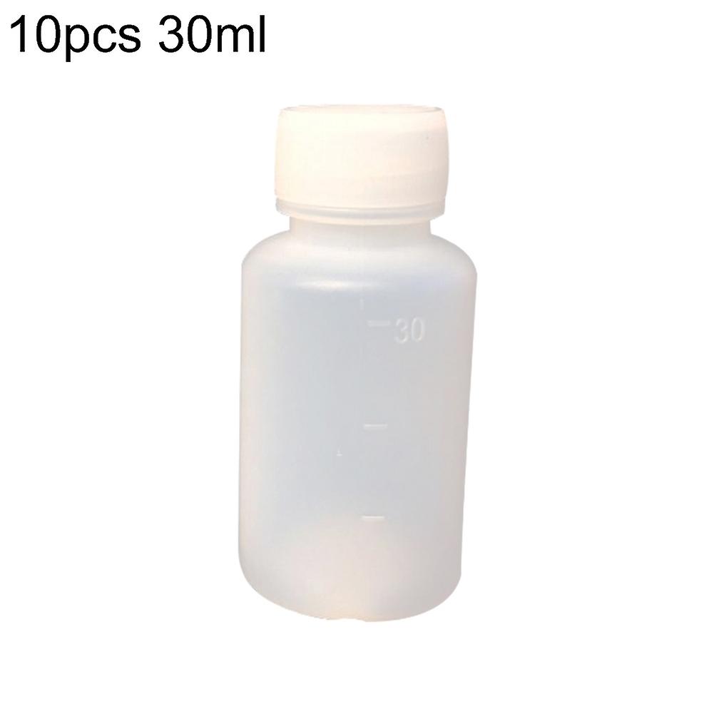 10Pcs 30ml Clear Scale Refillable Sealed Chemical Bottles Liquid Vials Container