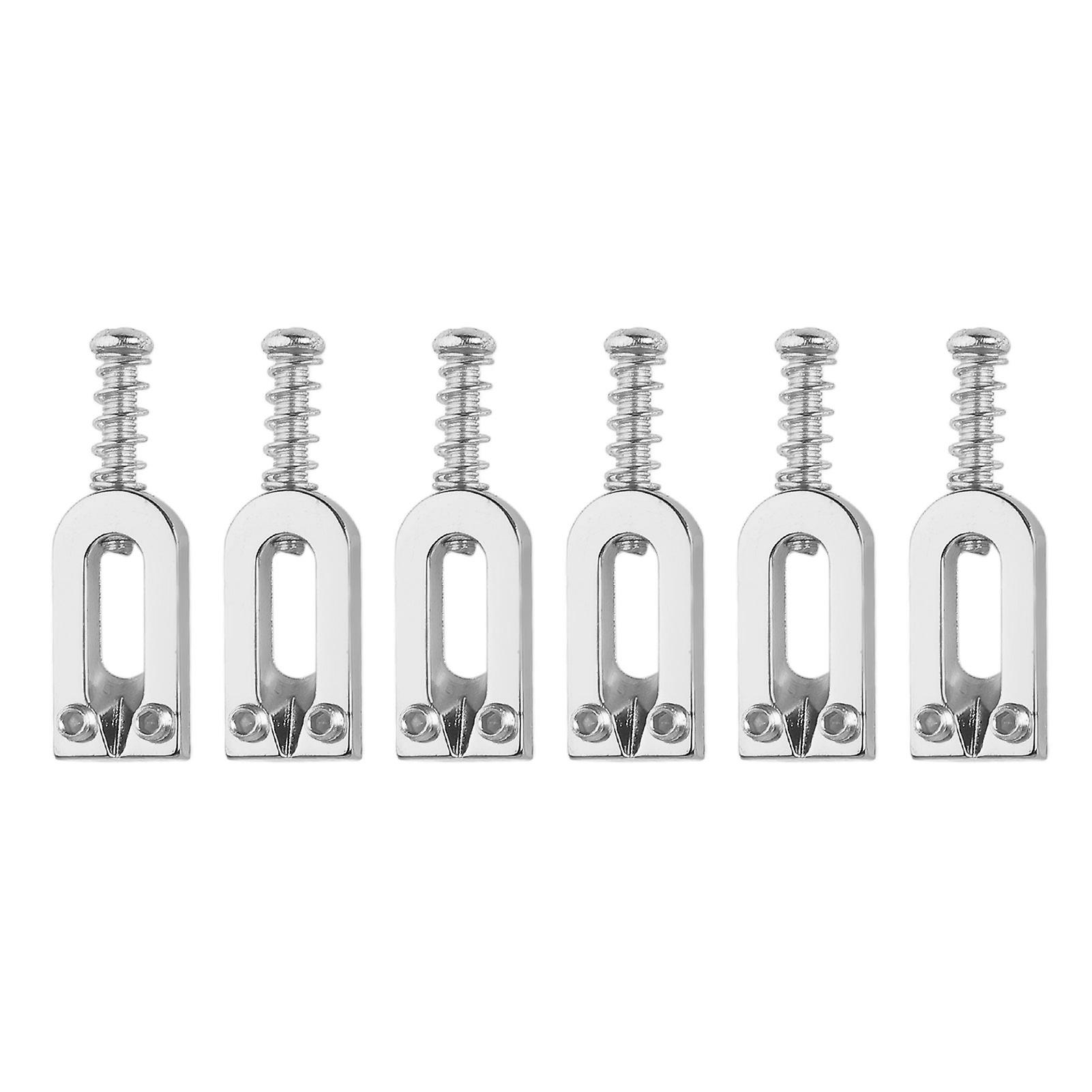 6Pcs Electric Guitar Tremolo Bridge Saddle U Shaped String Tuning Screw Saddle Accessory