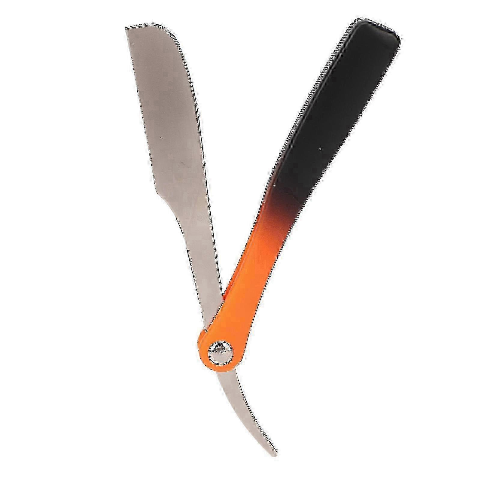 Straight Edge Trimmer Professional Manual Gradient Alloy Foldable Straight Edge Blade for Barber