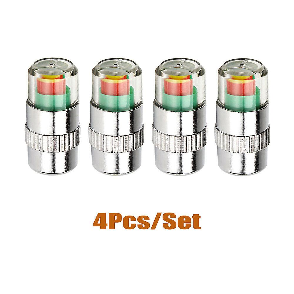 4/8Pcs Car Auto Tire Pressure Monitor Valve Stem Cap Sensor Indicator Warn 36psi