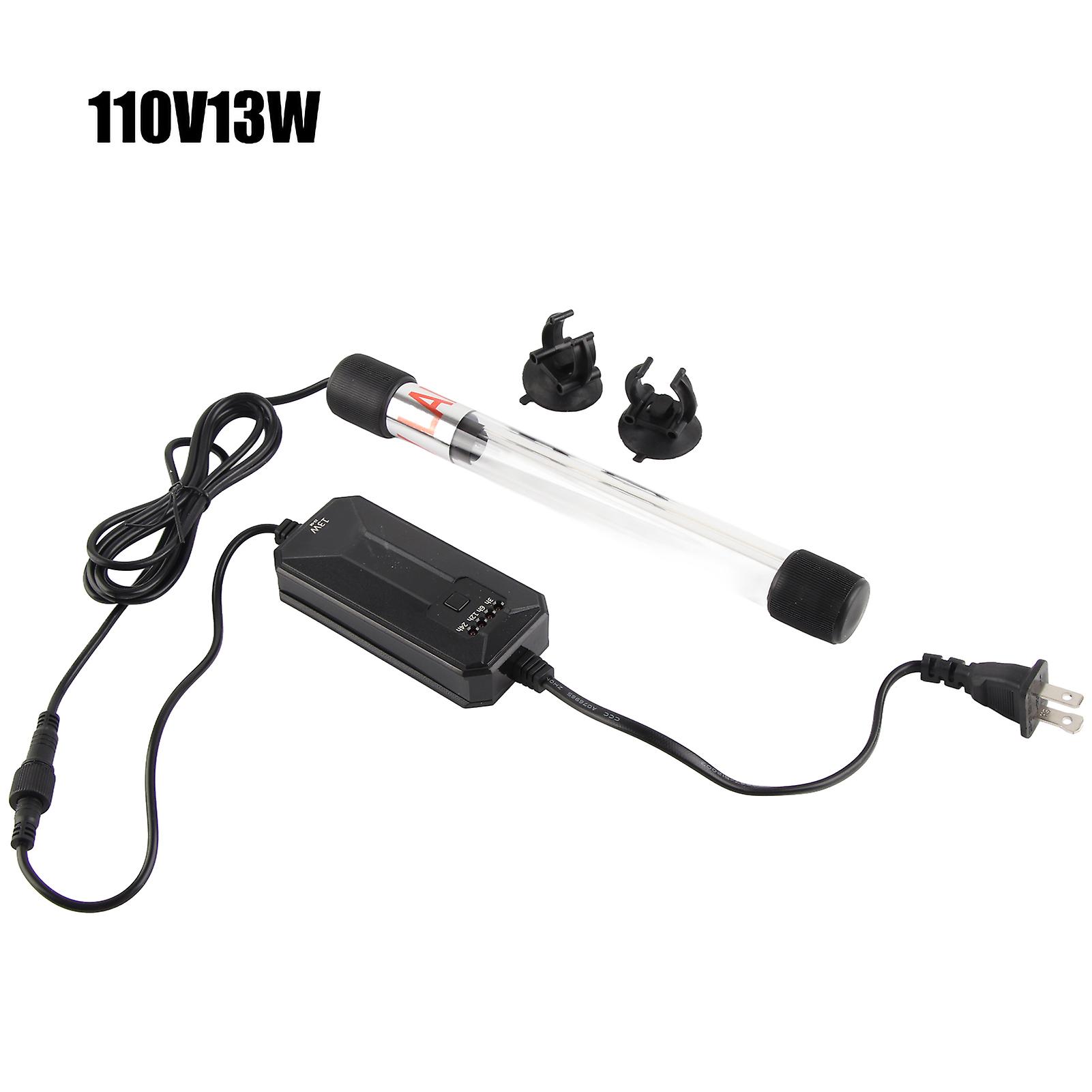13W UV Germicidal Lamp for Aquarium Algae Control, 110V Amphibious Light