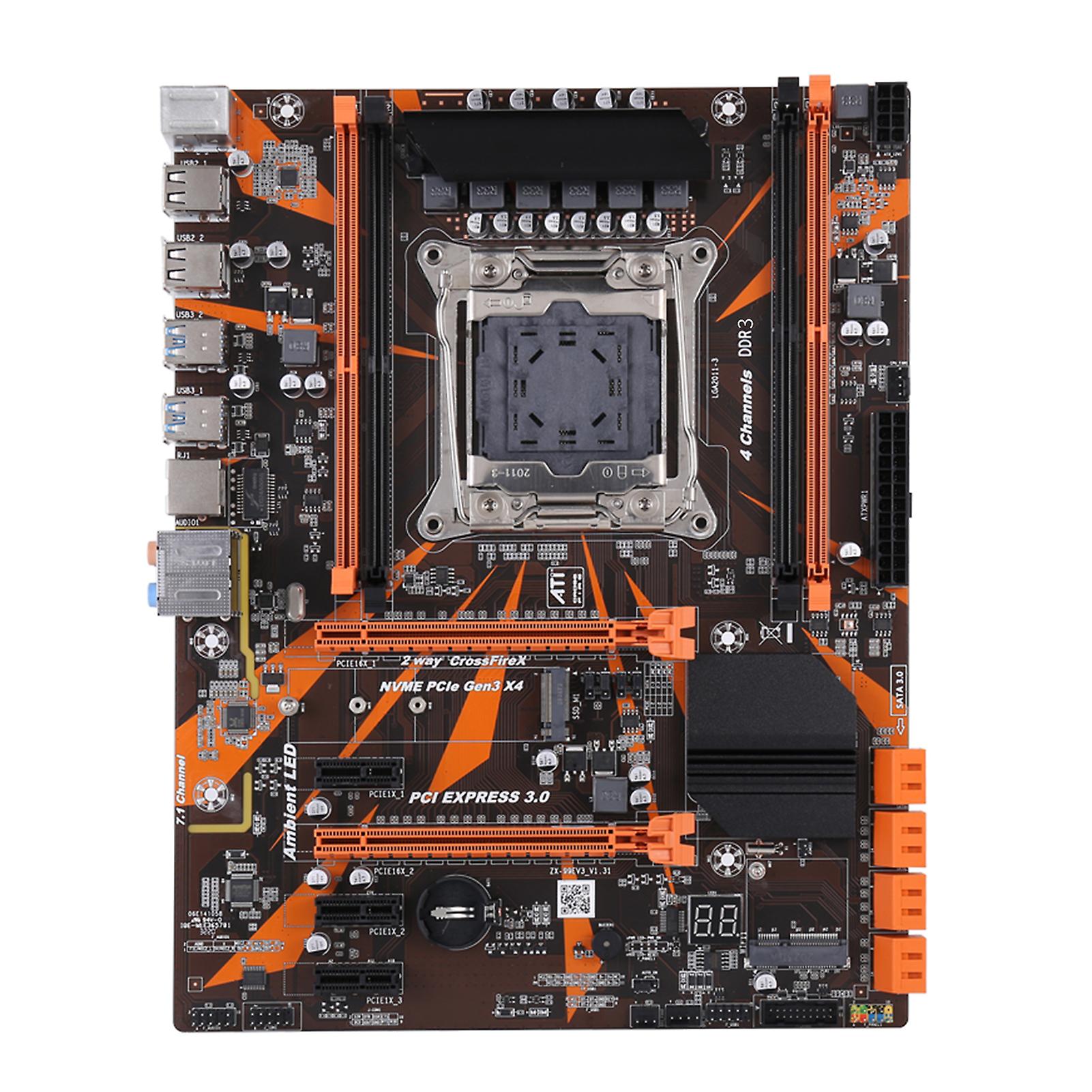 X99 Computer Motherboard Multiple Ports Multifunctional LGA2011-3 Stable DDR3 E5 2680 V3 Mainboard for PC