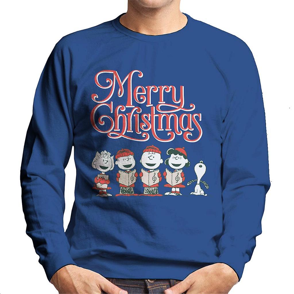 Peanuts Snoopy Singing In The Snow Men's Sweatshirt