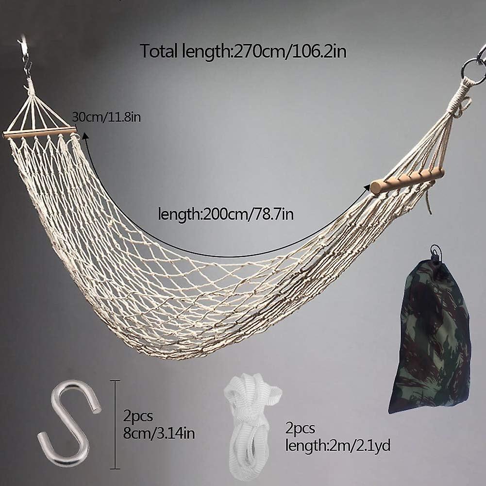Cotton Rope Hammock, Hanging Net, Hammock for Indoor or Outdoor, Simple ...