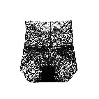 S-4XL Women Panties Large Size with High Waist Sexy Lace Transparent Panties Women Big Briefs Plus Size Underwear New