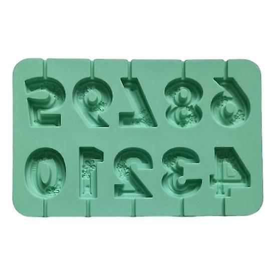 Chocolate Mold High Temperature Resistant Baking Tools Safe Convenient Numeric Shaped Lollipop Pastry Tool for Bakery