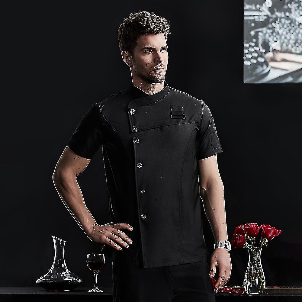 Men Fashion Loose Cook Clothes Unisex Chef Jacket Coat Restaurant