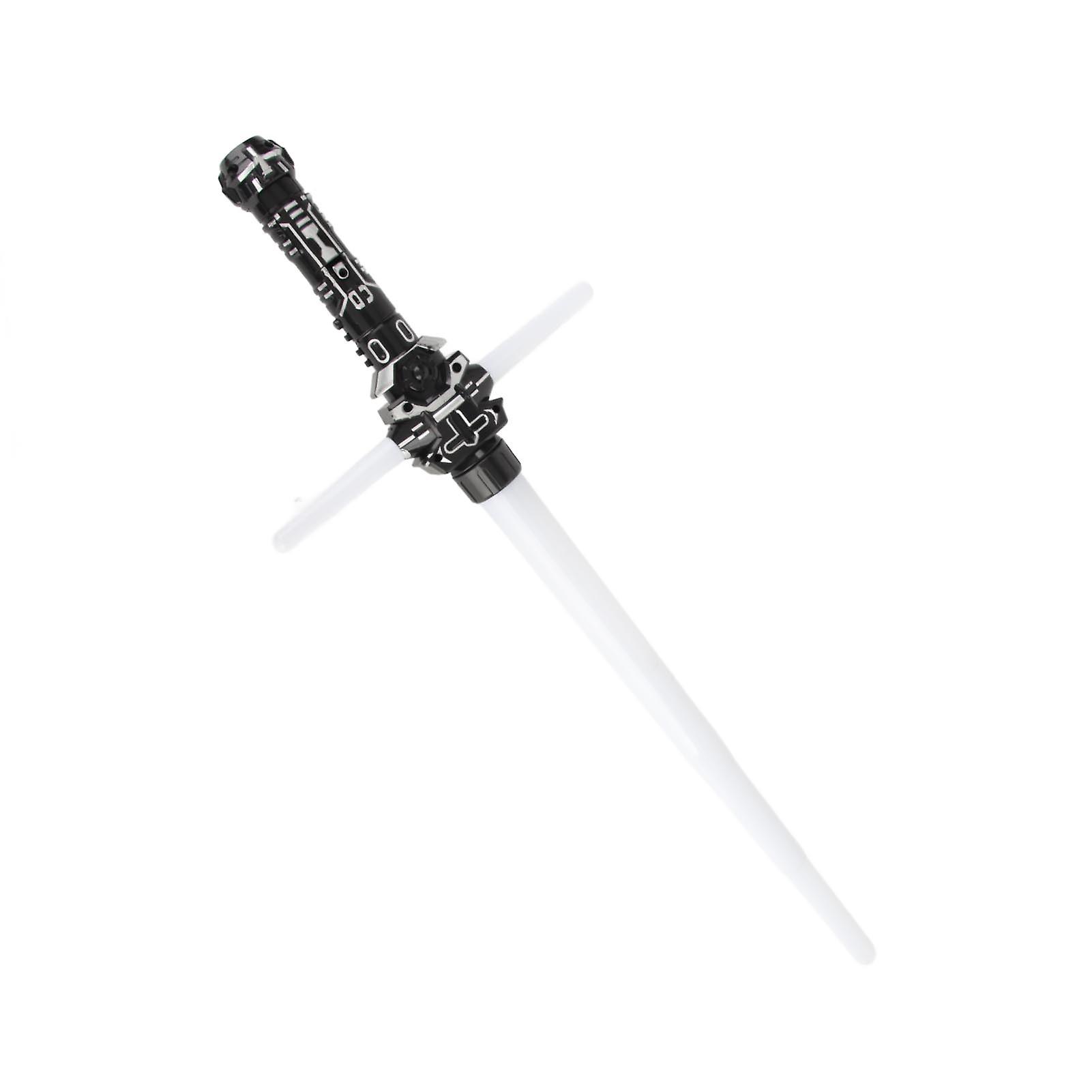 Telescopic Light Up Sword LED Flashing Lightstick with Sound and Light Cross Space Sword Birthday Or Christmas Gift For Children