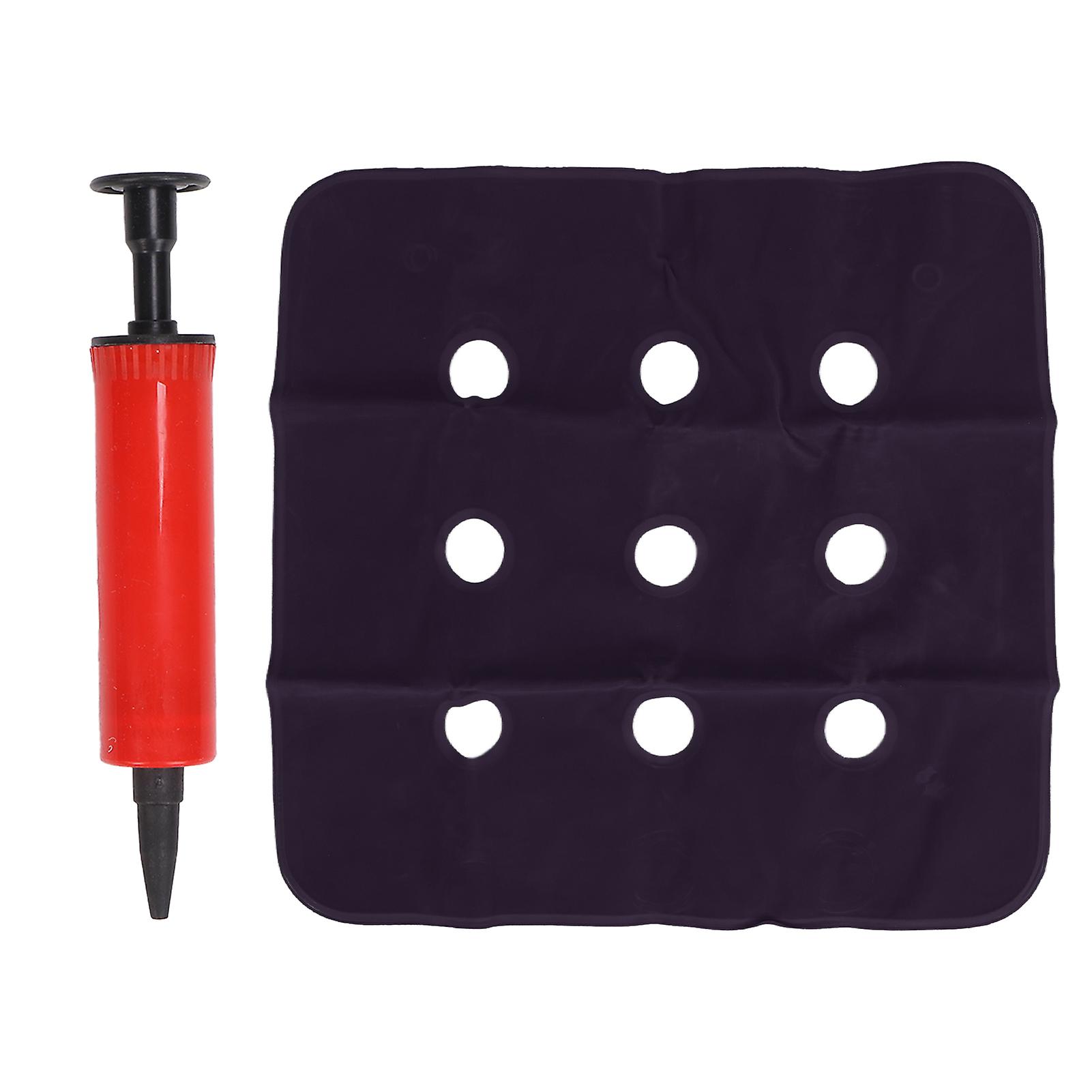Thickened Inflatable Flocked Cushion, Anti-Decubitus Cushion, Breathable, for Car Seat, Office, Wheelchair, Blue