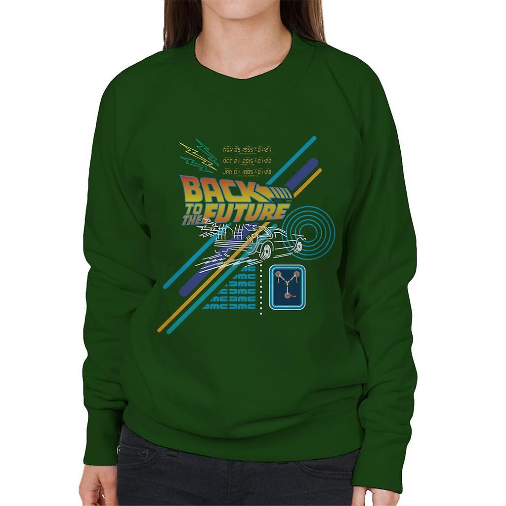 Back to the Future Delorean Outline Countdown Women's Sweatshirt
