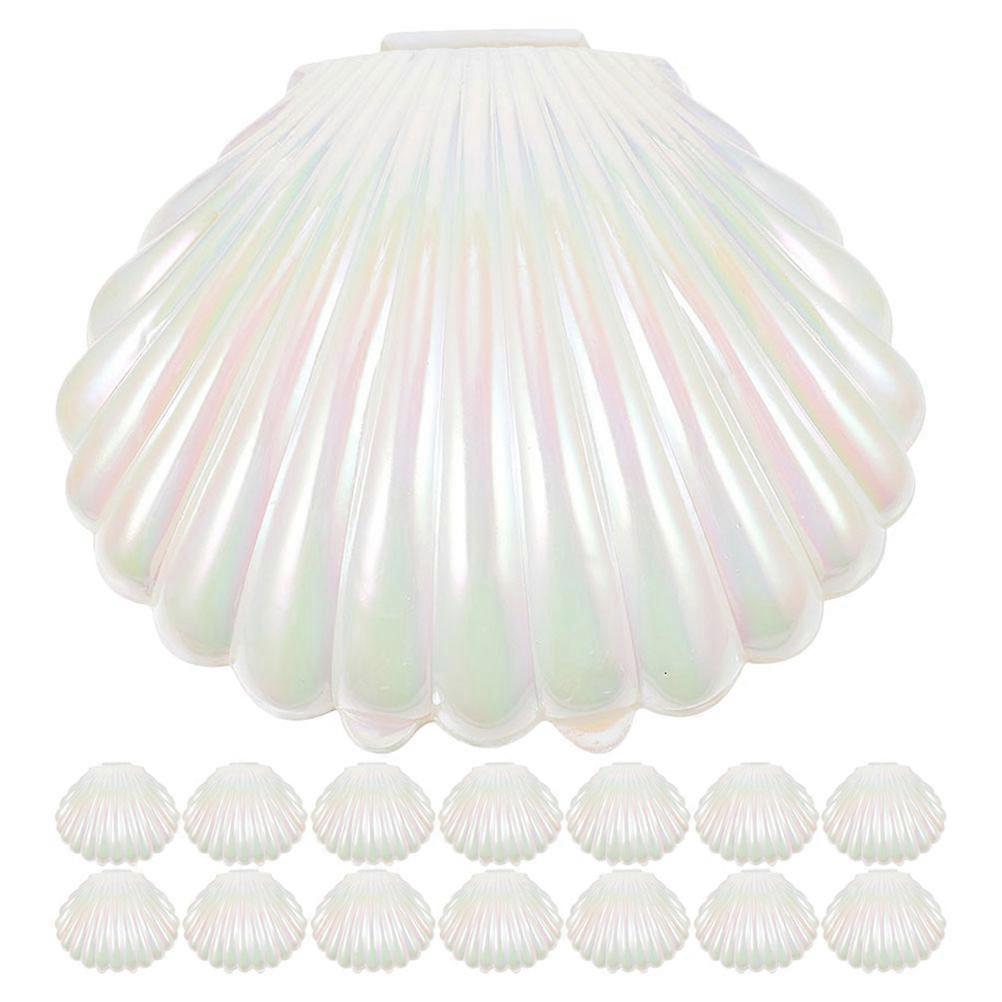 15pcs Shells Shaped Candy Boxes Seashell Party Favor Containers Storage Cases