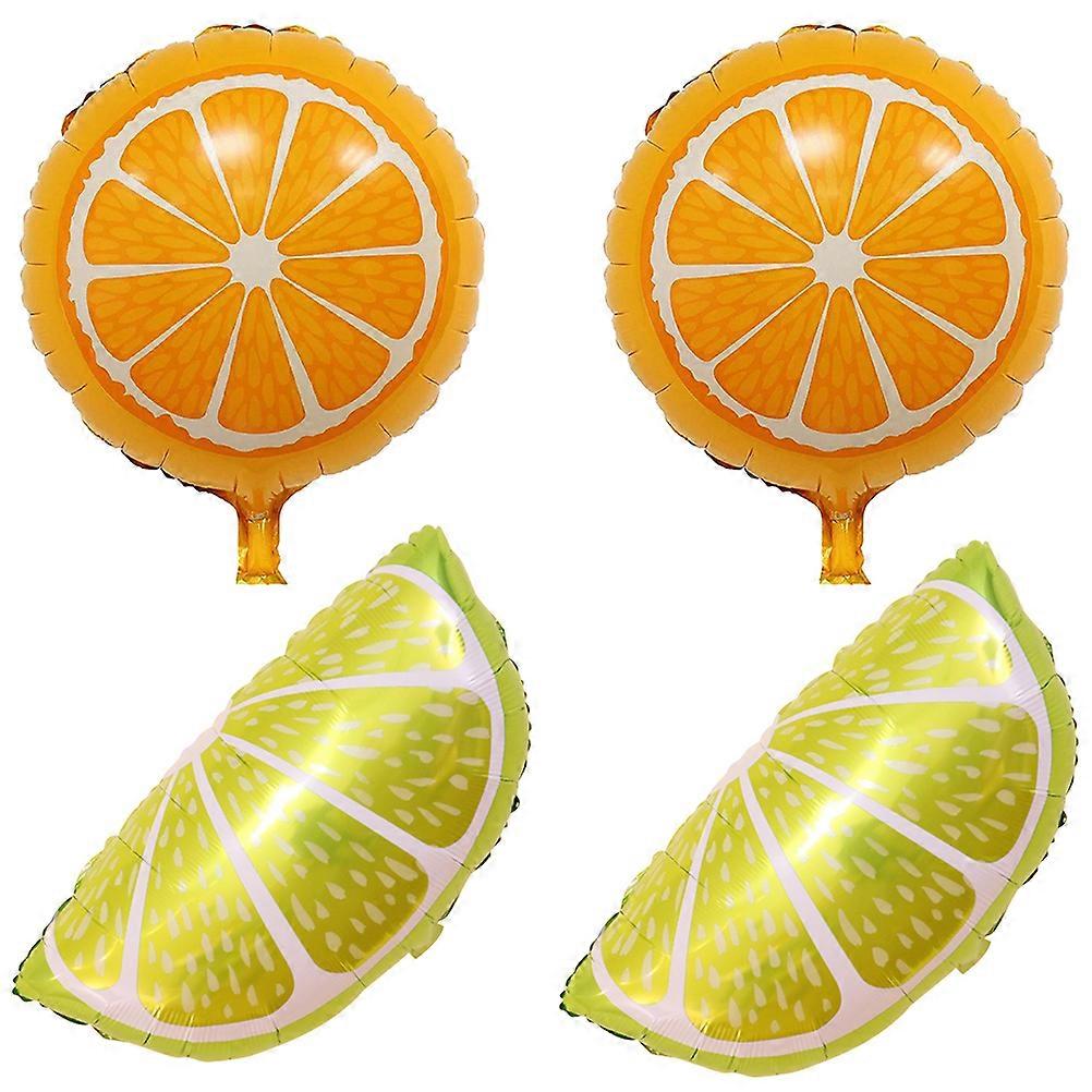 4Pcs Party Film aluminiu baloane în formă de fructe adorabil desene animate fructe baloane