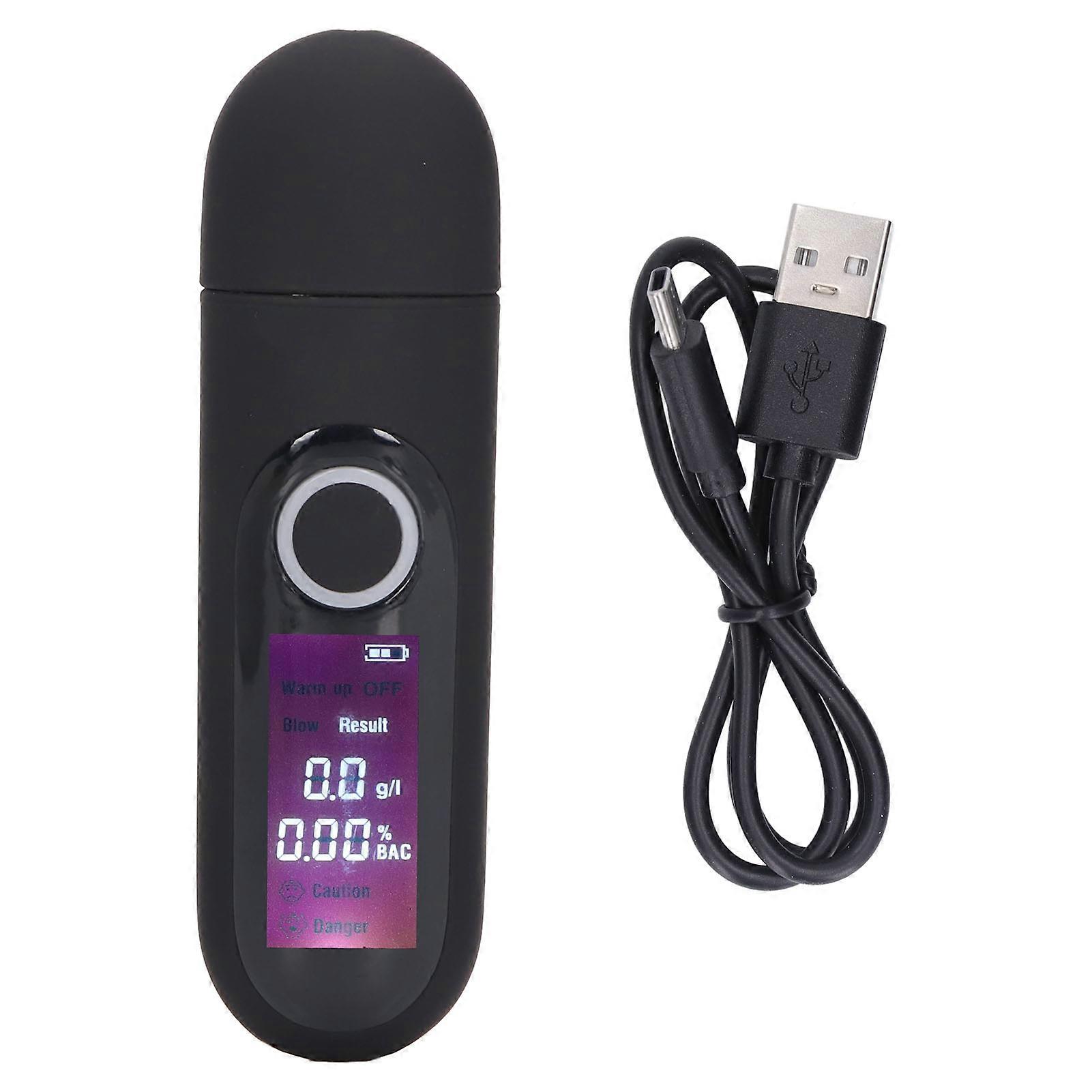 Alcohol Tester Portable High Sensitivity Semiconductor Sensor Breath Alcohol Tester with USB Cable